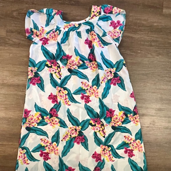 HILO HATTIE Hawaii USA‎ Women’s L Flower Print Muumuu Dress Vintage Long E23 - Picture 2 of 8